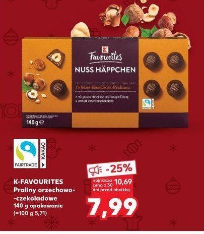 Praliny orzechowo-czekoladowe K-classic favourites promocja