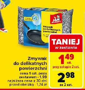 Zmywak do delikatnych powierzchni Jan niezbędny promocja w Carrefour Market