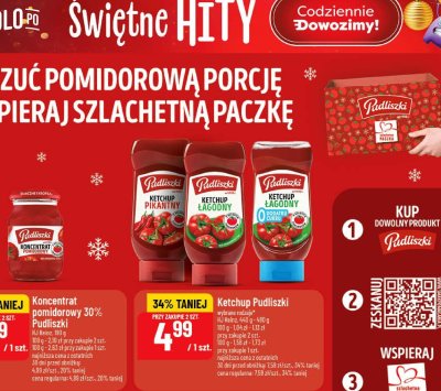 Ketchup Pudliszki wybrane rodzaje promocja w POLOmarket