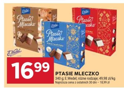 Ptasie mleczko E.Wedel różne rodzaje promocja w Stokrotka
