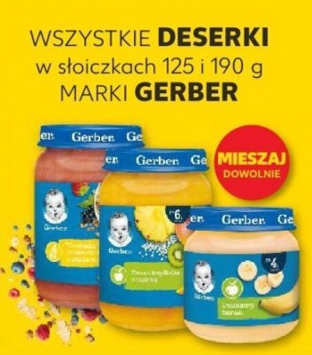 Deserki GERBER w słoiczkach 125 i 190 g różne rodzaje promocja w Kaufland