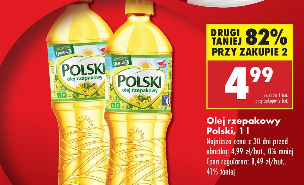 Olej rzepakowy Polski promocja w Biedronka