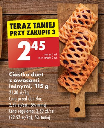 Ciastko duet z owocami leśnymi promocja