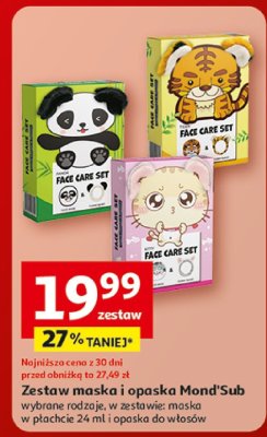Zestaw maska do twarzy i opaska wybrane rodzaje Mond'Sub promocja w Auchan