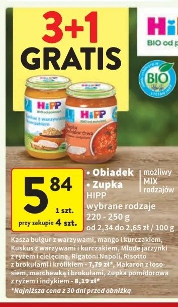 Kasza bulgur z warzywami mango i kurczakiem HIPP DLA MAŁYCH SMAKOSZY promocja