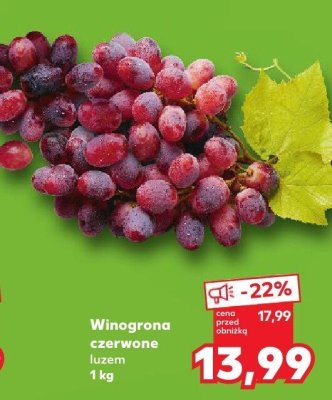 Winogrona czerwone luzem promocja w Kaufland