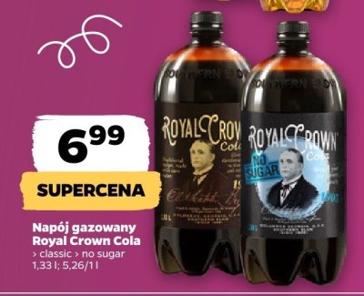 Napój gazowany Royal Crown Cola no sugar promocja w Netto