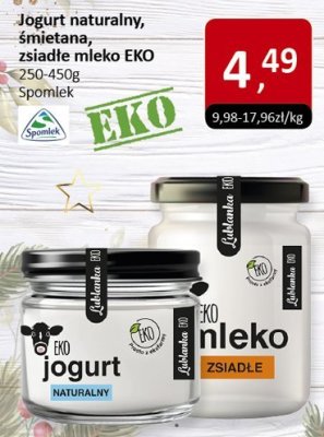 Jogurt naturalny, śmietanowy zsiadłe mleko EKO promocja w Market Point