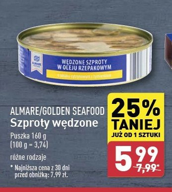 Szproty wędzone w oleju rzepakowym Almare seafood promocja