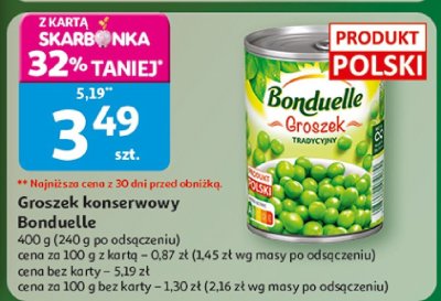 Groszek konserwowy Bonduelle promocja w Auchan