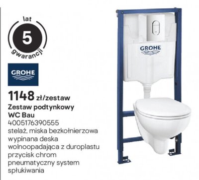 Zestaw podtynkowy WC Bau promocja w Castorama