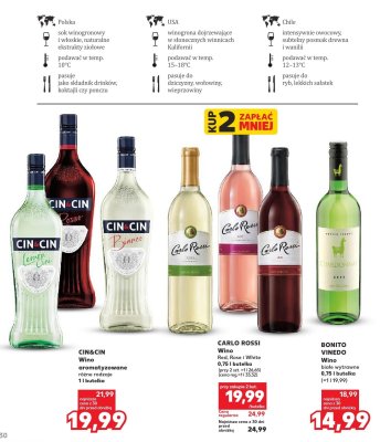 Wino Carlo Rossi Red, Rose i White promocja w Kaufland