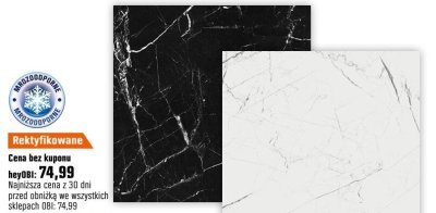 Gresy szkliwione polerowane Marmo promocja w OBI