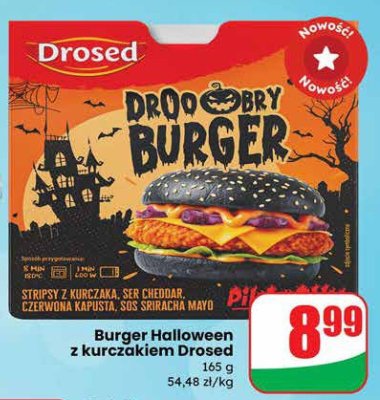 Burger Burger Halloween z kurczakiem Drosed promocja w Dino