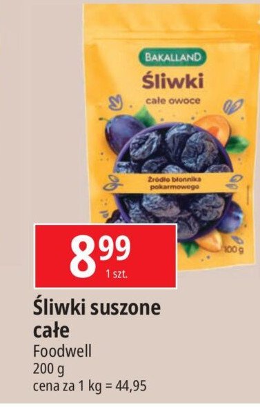 Śliwki suszone Bakalland promocja