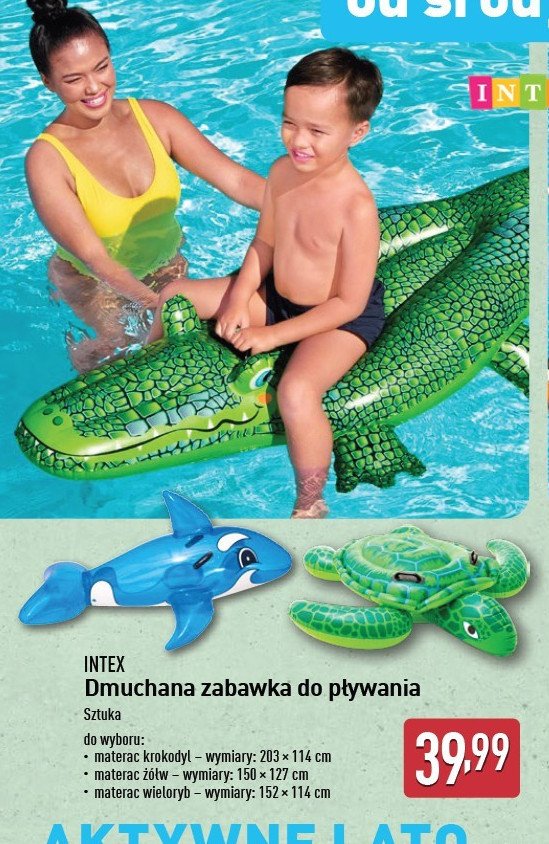 Materac żółw Intex promocja w Aldi