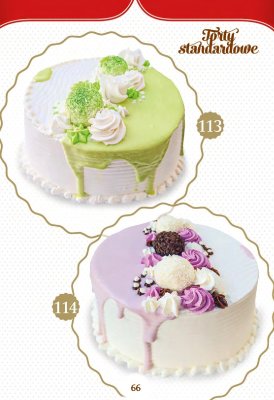 Tort standardowy z zieloną polewą i bitą śmietaną nr 113 promocja w TOPAZ