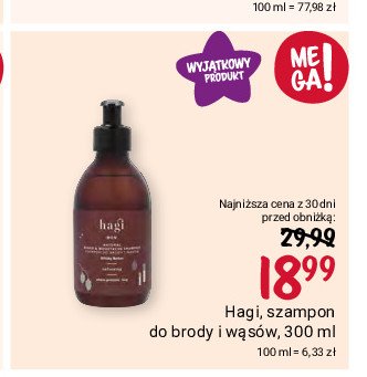 Szampon do brody i wąsów Hagi promocja