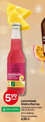 Lemoniada Dobra Karma z kiszonych cytryn i malin promocja w Żabka