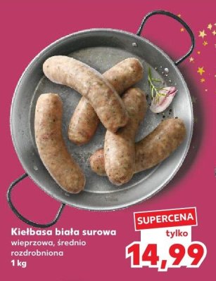 Kiełbasa biała surowa wieprzowa, średnio rozdrobniona promocja w Kaufland