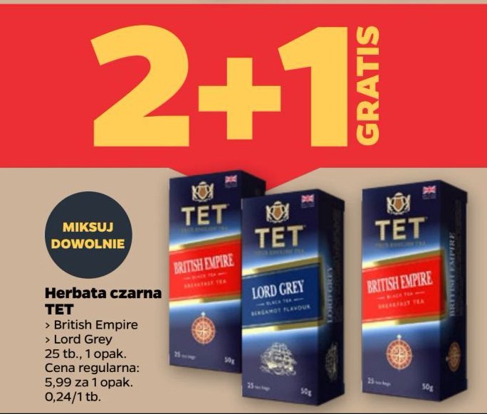 Herbata Tet lord grey promocja w Netto