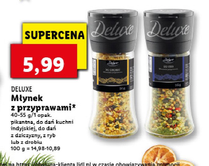 M艂ynek z przyprawami do ryb Deluxe promocja