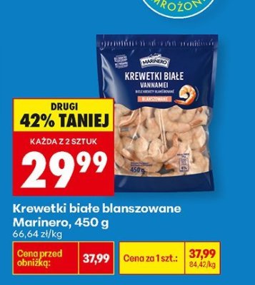 Krewetki białe blanszowane Marinero, 450 g promocja w Biedronka