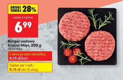 Big burger wo艂owy Kraina mi臋s promocja w Biedronka