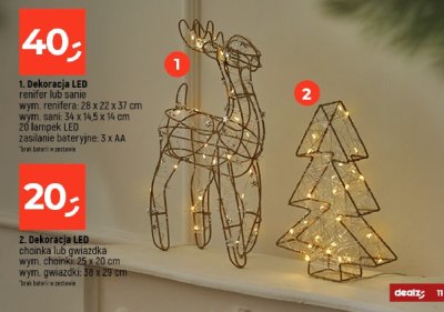 Dekoracja LED choinka wym. choinki: 25 x 20 cm promocja w Dealz