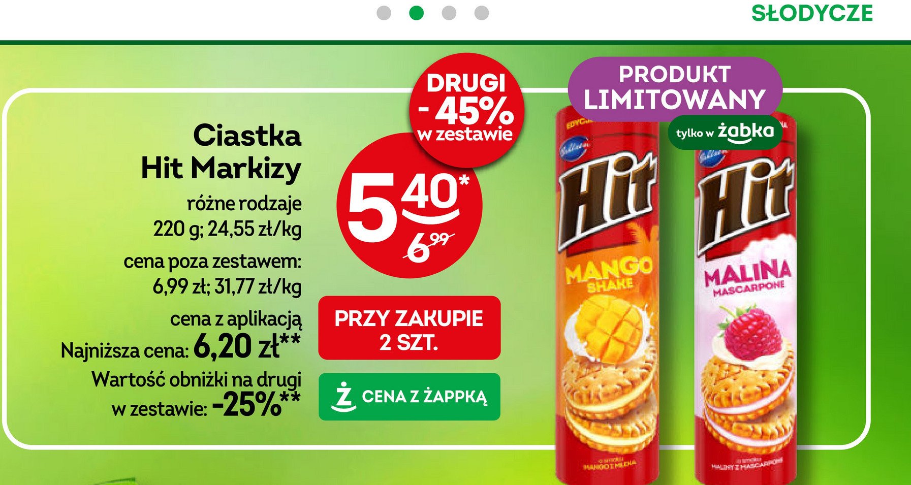 Ciastka malina z mascarpone Hit Hit bahlsen promocja w Żabka