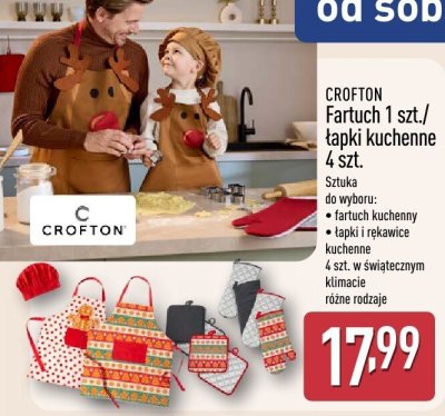 Fartuch 1 szt./łapki kuchenne 4 szt. CROFTON do wyboru: fartuch kuchenny, łapki i rękawice kuchenne 4 szt. w świątecznym klimacie, różne rodzaje promocja w Aldi