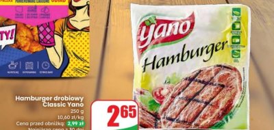 Hamburger drobiowy Classic Yano promocja w Dino