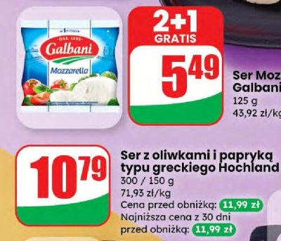 Ser z oliwkami i papryką typu greckiego Hochland promocja w Dino