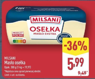 Osełka masło ekstra promocja w Aldi
