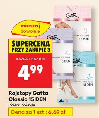 Rajstopy Gatta Classic 15 DEN różne rodzaje promocja w Biedronka