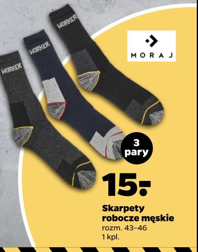 Skarpety męskie robocze Moraj promocja w Netto