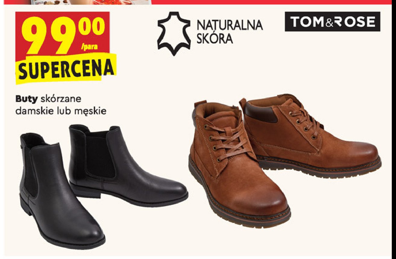 Buty m臋skie sk贸rzane Tom & rose promocja
