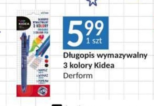 D艂ugopis wymazywalny 3 kolory Kidea promocja