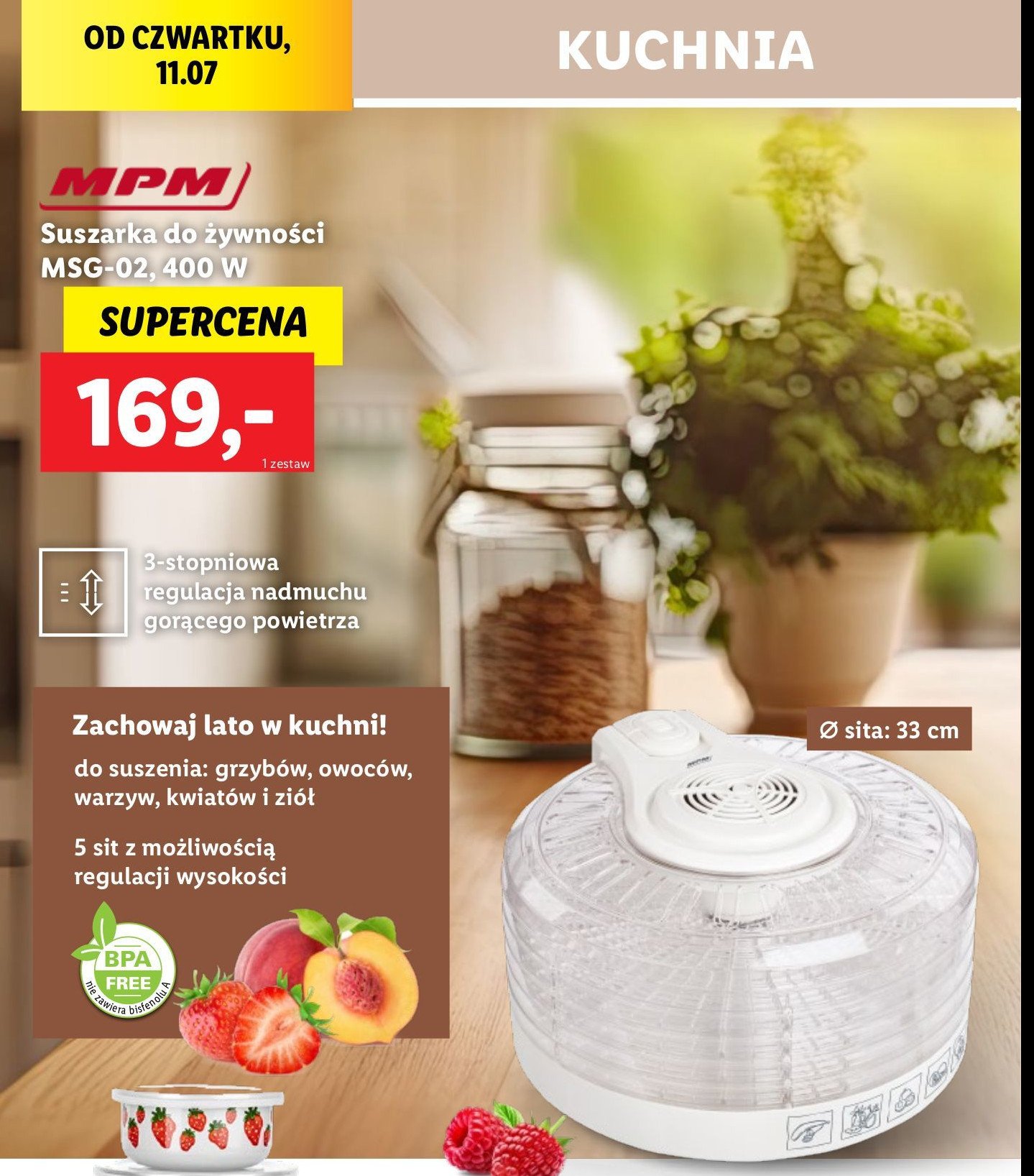 Suszarka spożywcza msg-02 Mpm product promocja