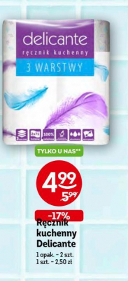 Ręcznik kuchenny Delicante (żabka) promocja