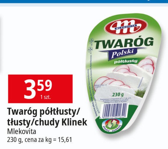 Twaróg tłusty Mlekovita promocja w Leclerc