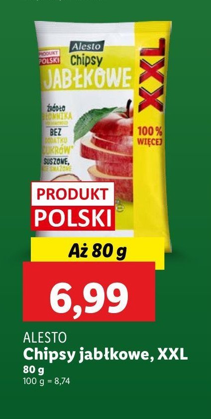 Chipsy jabłkowe Alesto promocja