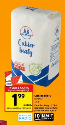 Cukier biały DIAMANT 1 kg promocja w Intermarche