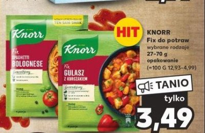 Gulasz z kurczakiem Knorr fix promocja