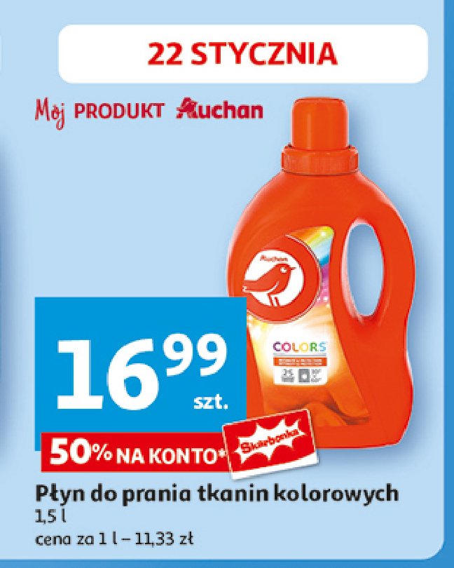 Płyn do prania couleur Auchan promocja w Auchan