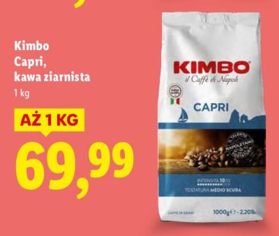 Kawa ziarnista Capri 1 kg promocja w Lidl