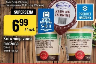 Krew wieprzowa mrożona promocja w POLOmarket