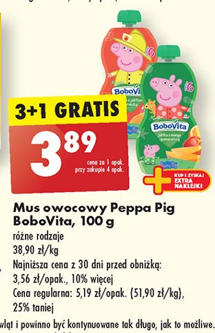 Mus peppa pig zielony Bobovita promocja