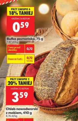 Bułka poznańska 75 g promocja w Biedronka