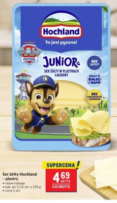 Ser żółty Hochland - plastry Junior promocja w Makro